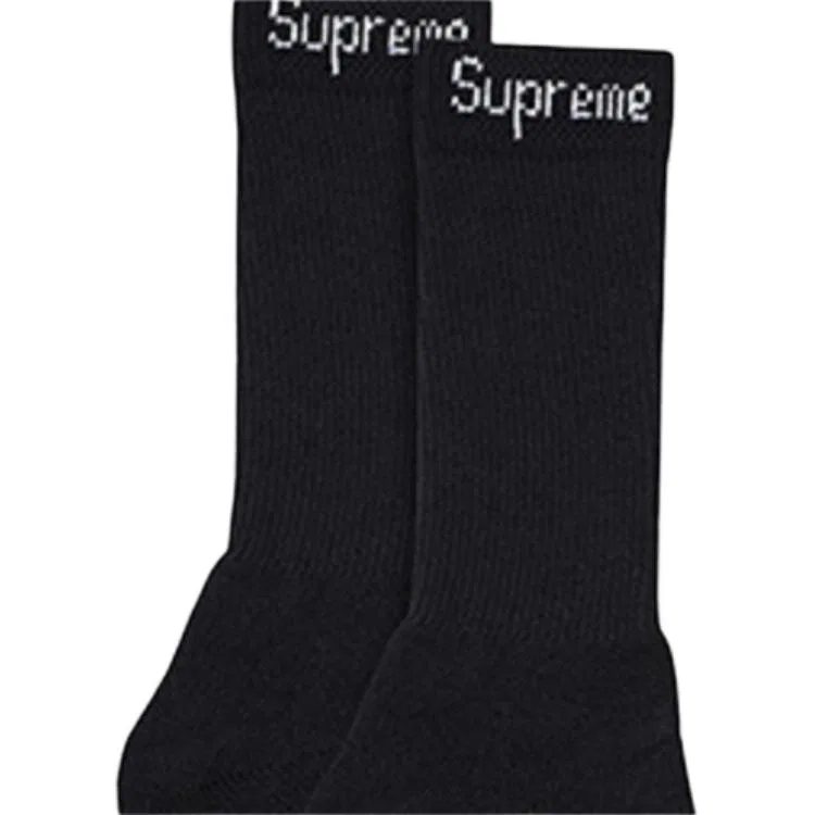 Носки Supreme Hanes, 4 пары, Black — фото 2
