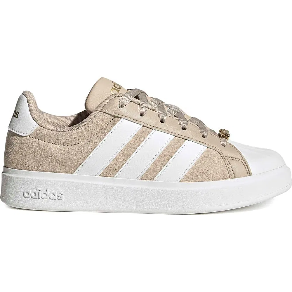 Детские кроссовки Streettalk Adidas, Beige/White/Metallic — фото 2
