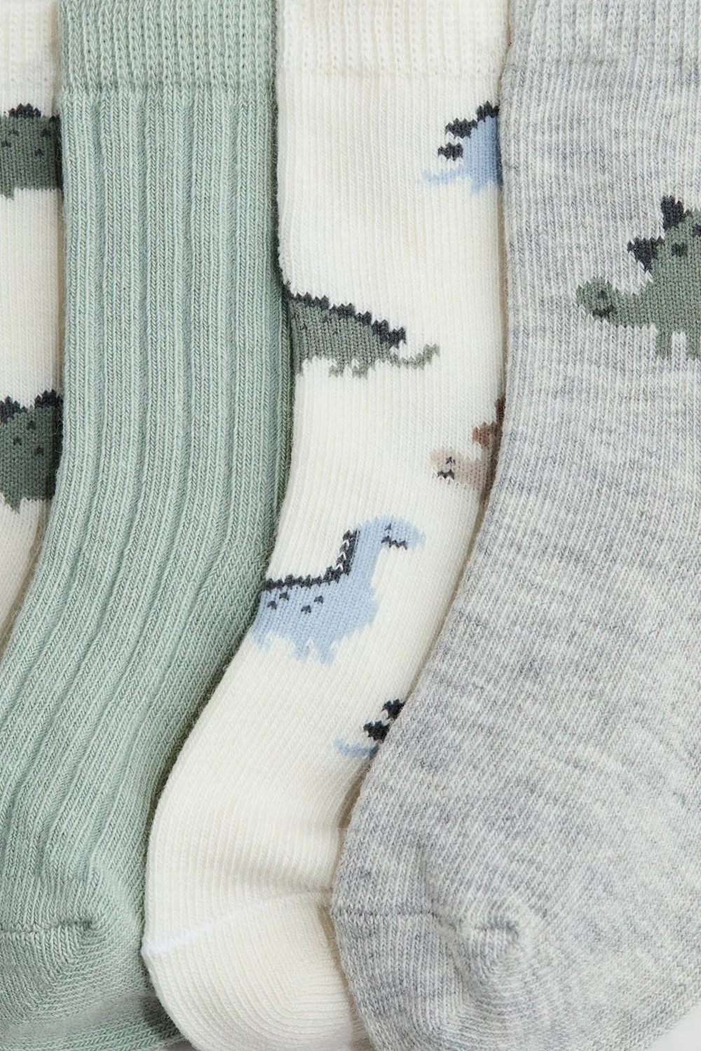 Набор из 4 носков H&M, Mattgrün/Dinosaurier — фото 3
