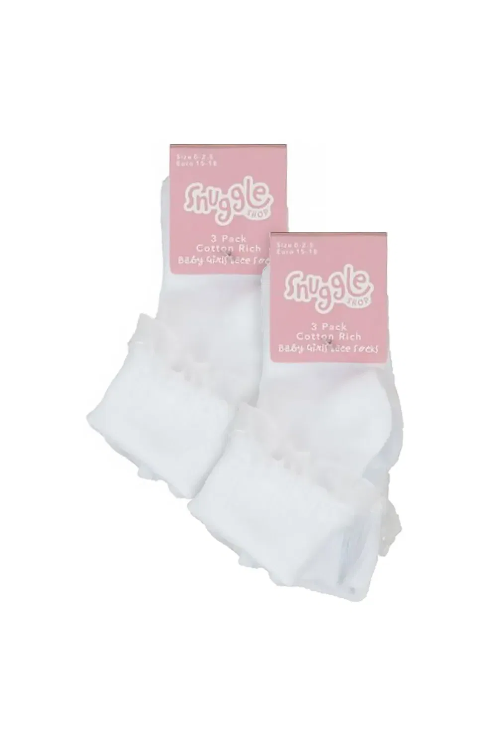 Набор из 6 пар мягких хлопковых носков с кружевом Sock Snob, White — фото 2
