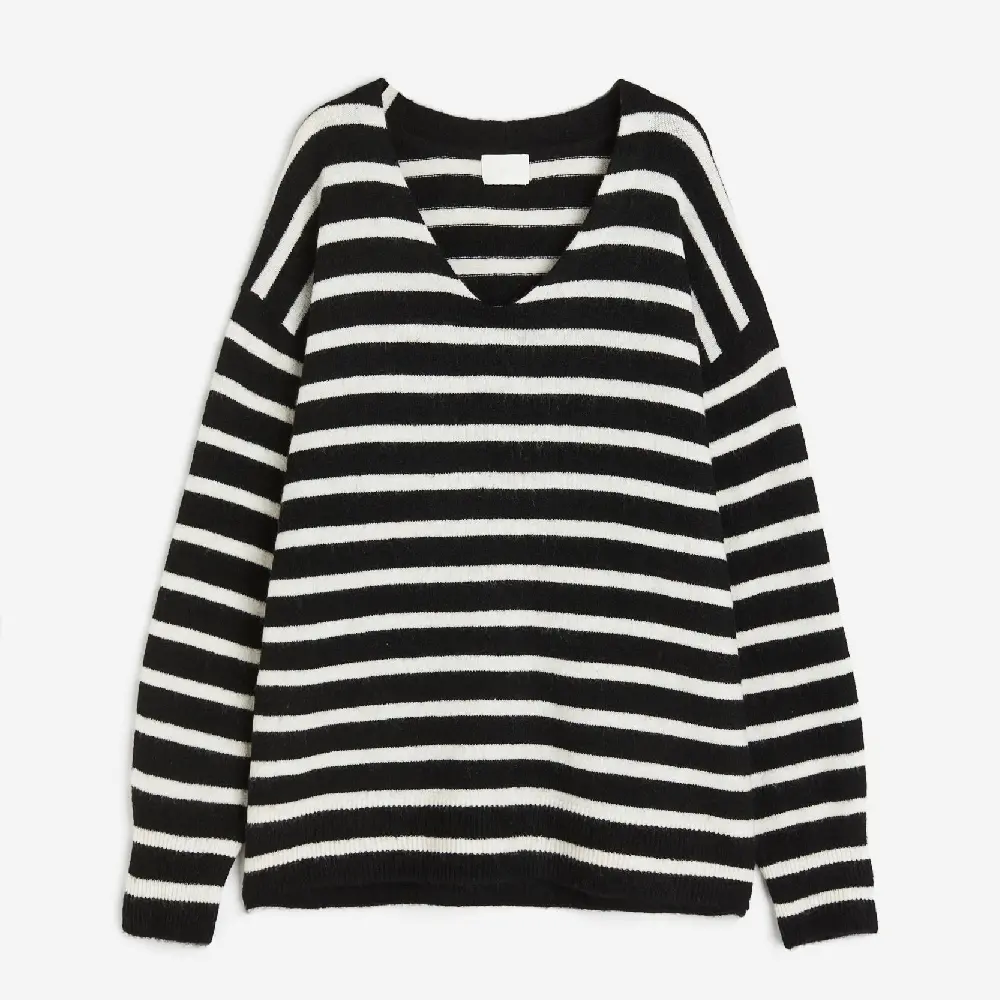 

Свитер H&M Oversized, черный/белый