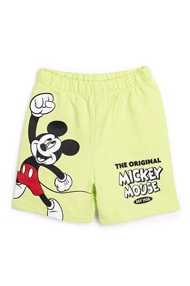 Детские шорты для мальчиков с принтом Mickey Mouse Disney, Light Green