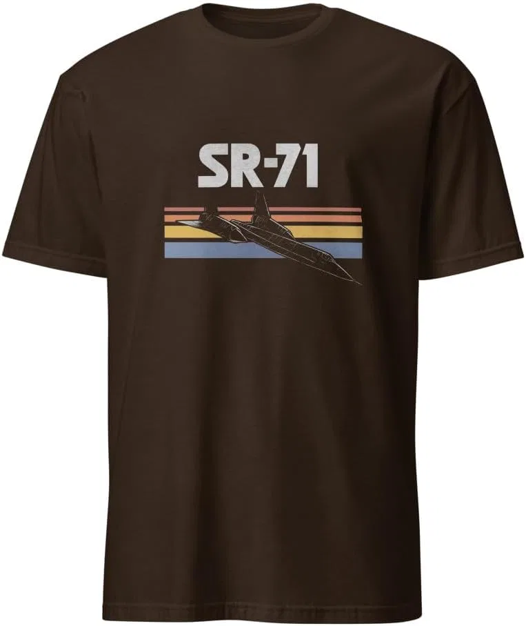 Футболка с принтом SR-71 Blackbird Gildan 64000, Dark Chocolate