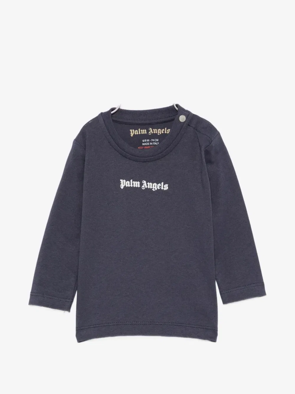 Футболка с длинным рукавом и логотипом Palm Angels Kids, серый