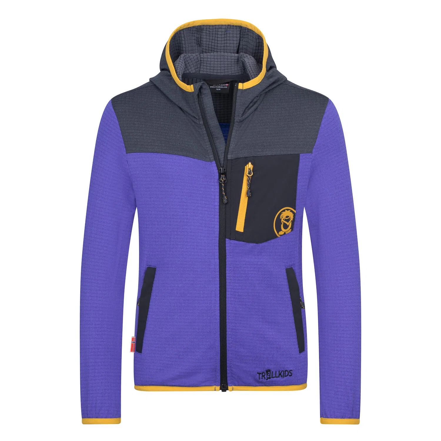 Детская флисовая куртка с капюшоном Holmedal Jacket Trollkids, Schwarz