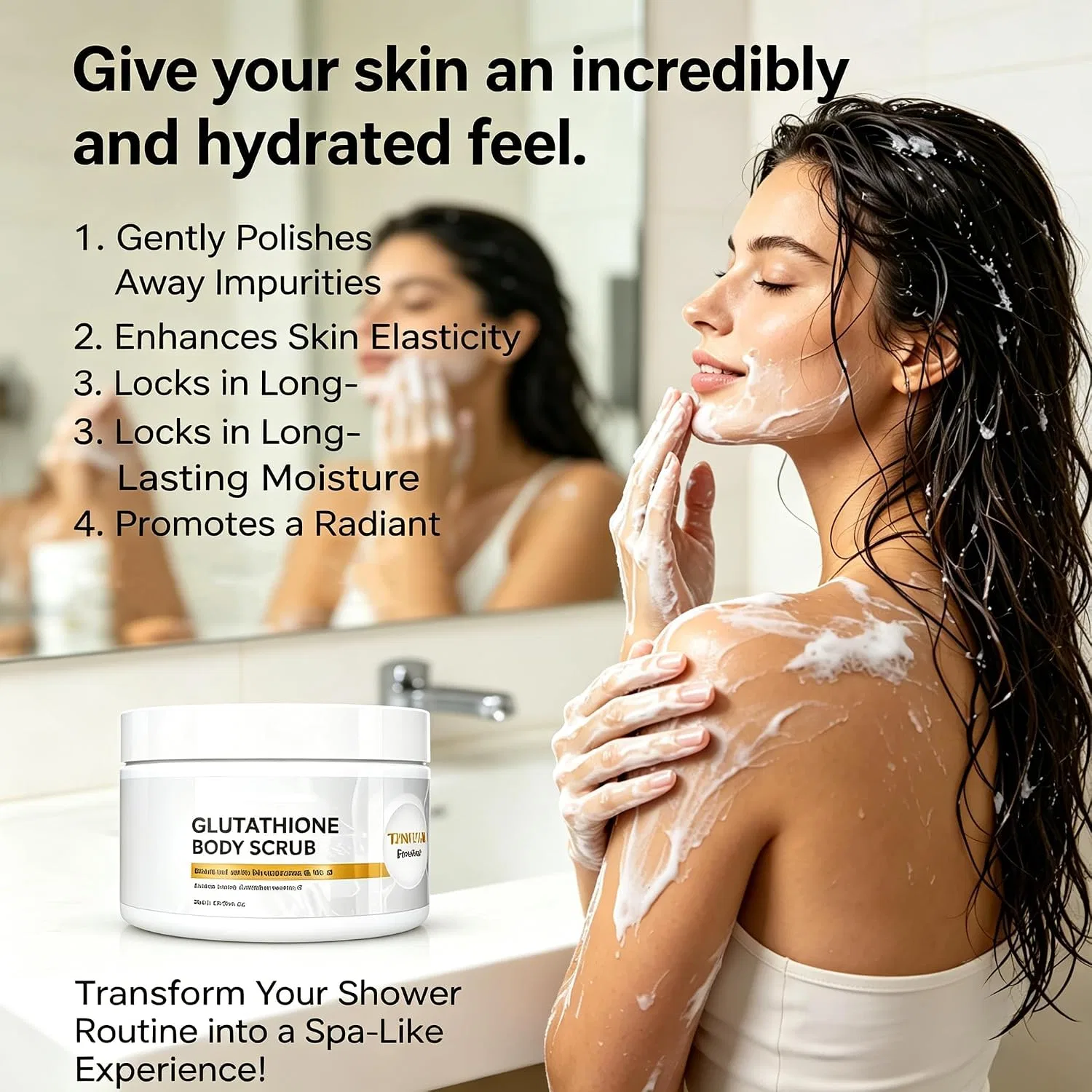 Скраб для тела Glutathione Body Scrub & Tone Up Booster, Generisch, 250 г — фото 4
