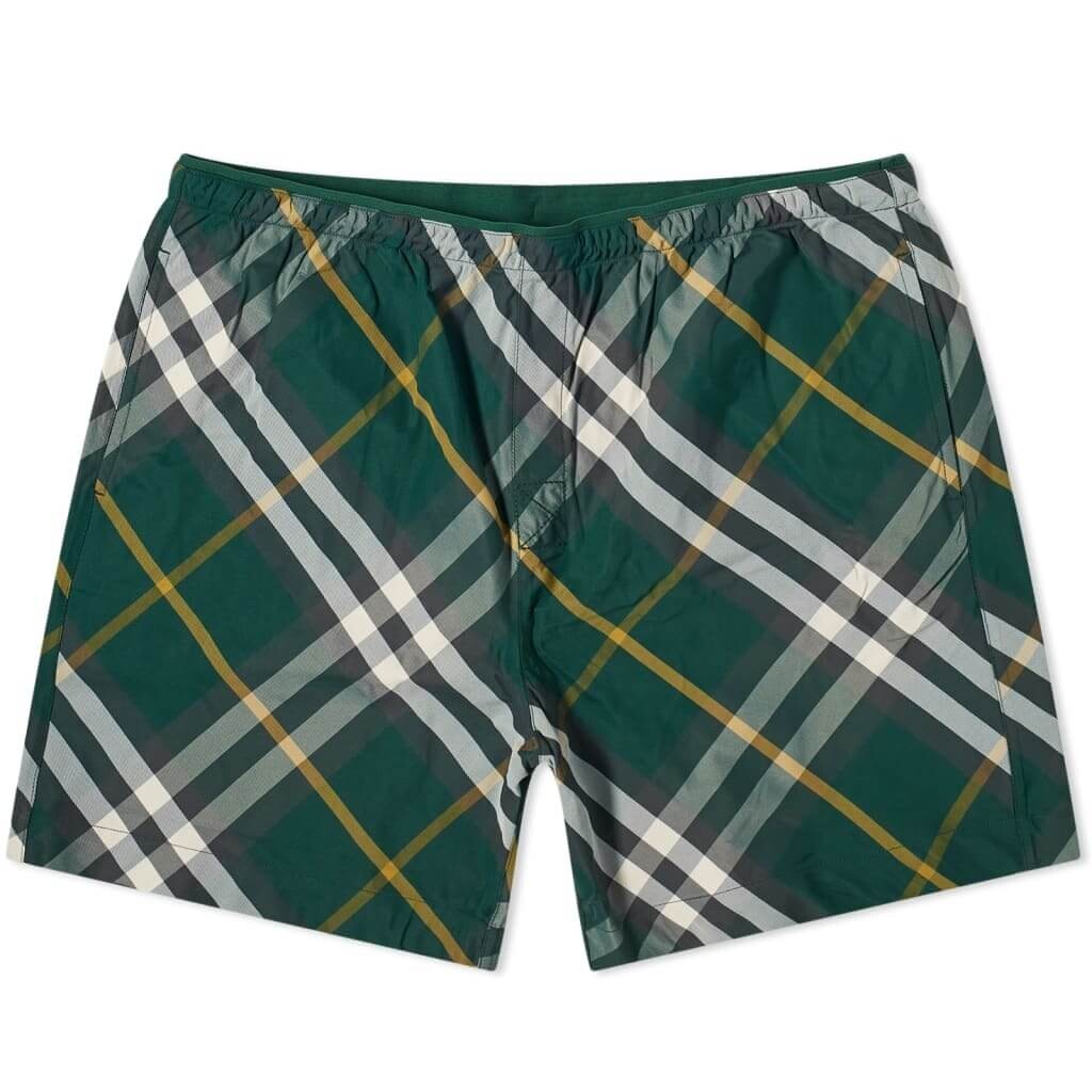 

Шорты для плавания Burberry EKD Logo Check, зеленый