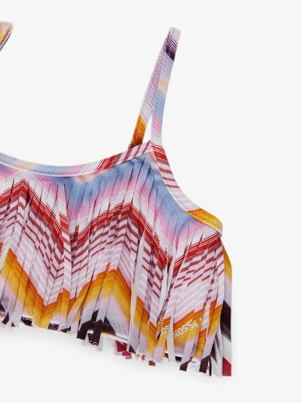 Бикини в зигзаг с бахромой Missoni Kids, розовый — фото 3
