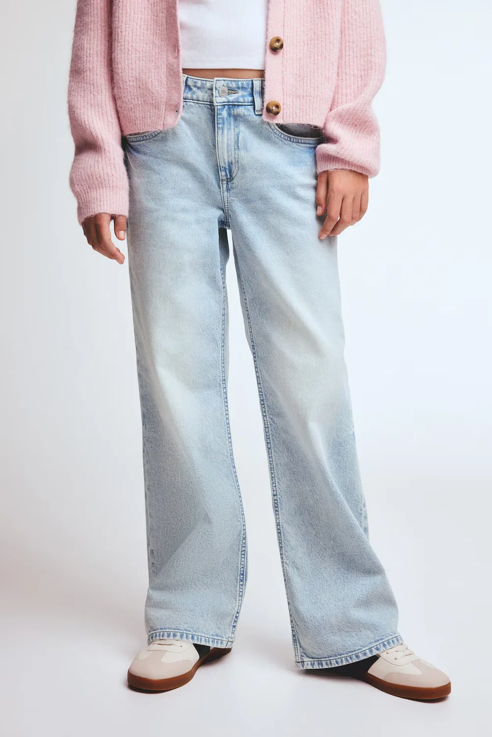 Свободные джинсы-клеш H&M, Helles Denimblau — фото 2