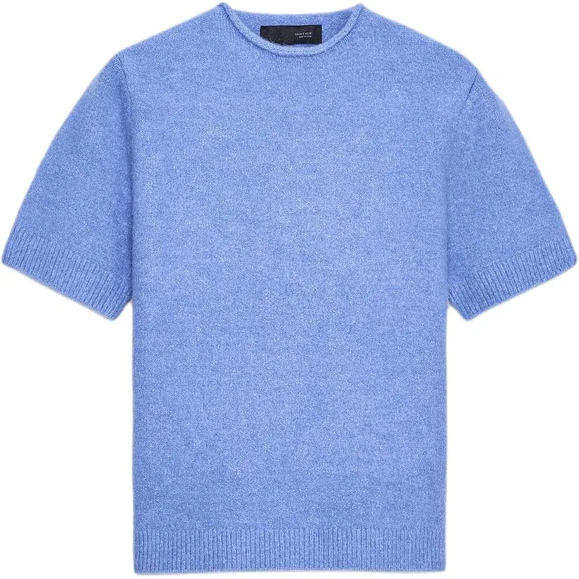 Женский джемпер с круглым вырезом, синий, ZARA