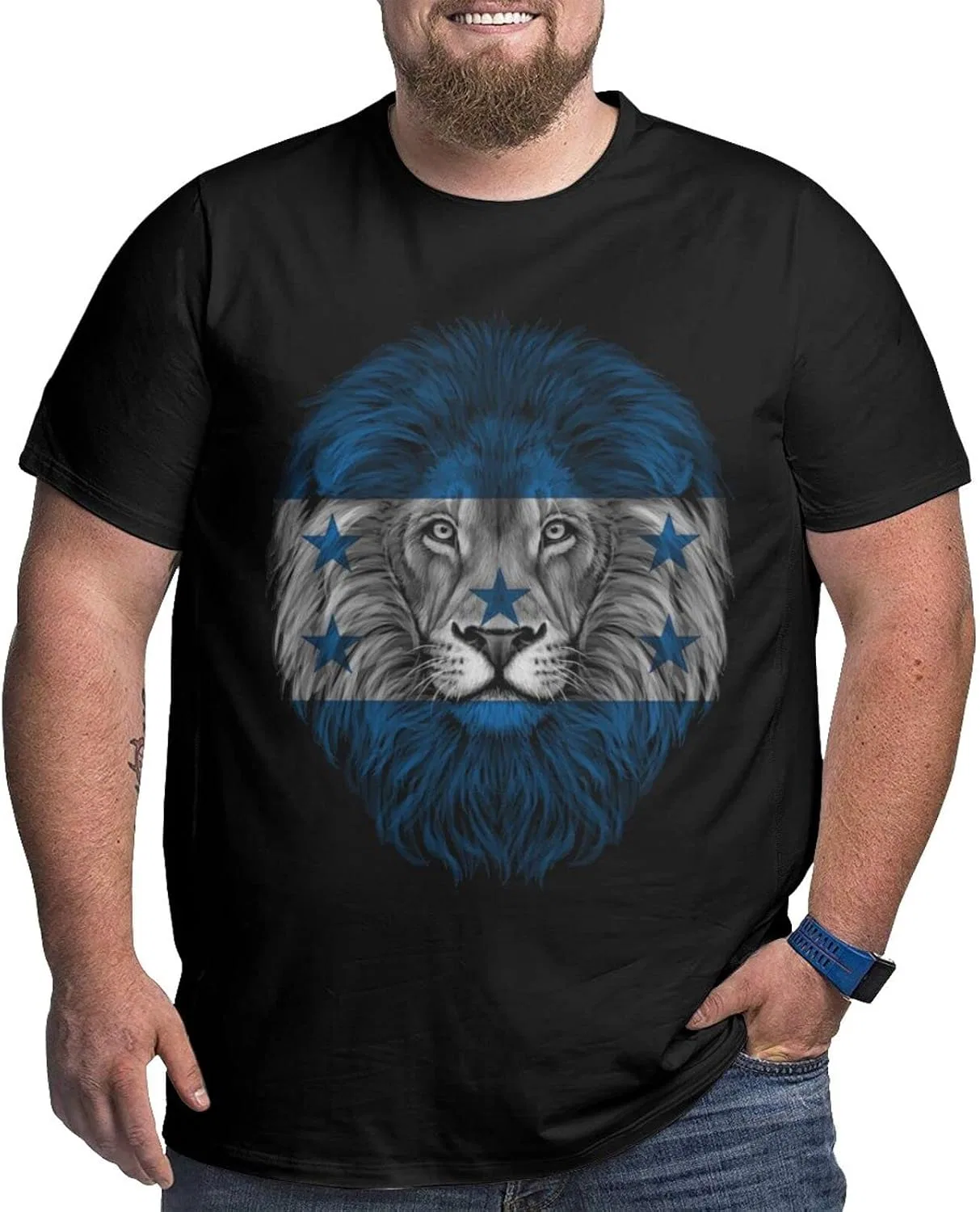Женская футболка с принтом Haiti Flag Lion Regular Fit, Haiti Flag Lion