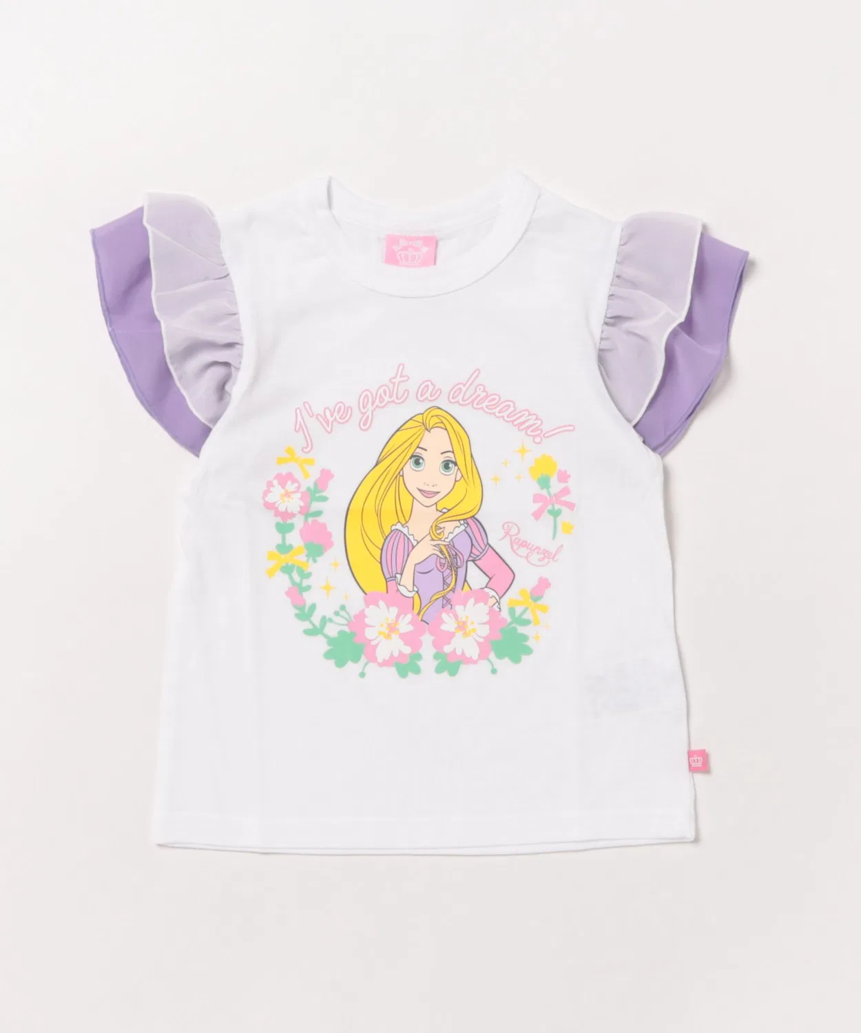 Детская футболка с принтом Disney Princess BABYDOLL, Yellow — фото 2