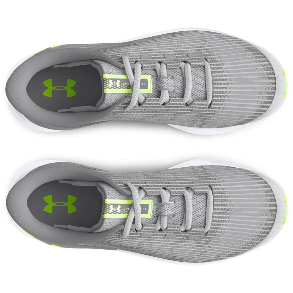 Детские кроссовки для мальчиков легкие Grade School Speed Swift Under Armour, 100 Mod Grey Castlerock Morph Green — фото 4