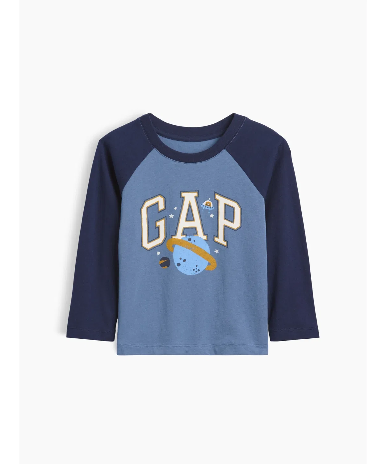 Детская футболка с длинным рукавомColor Block GAP, Blue