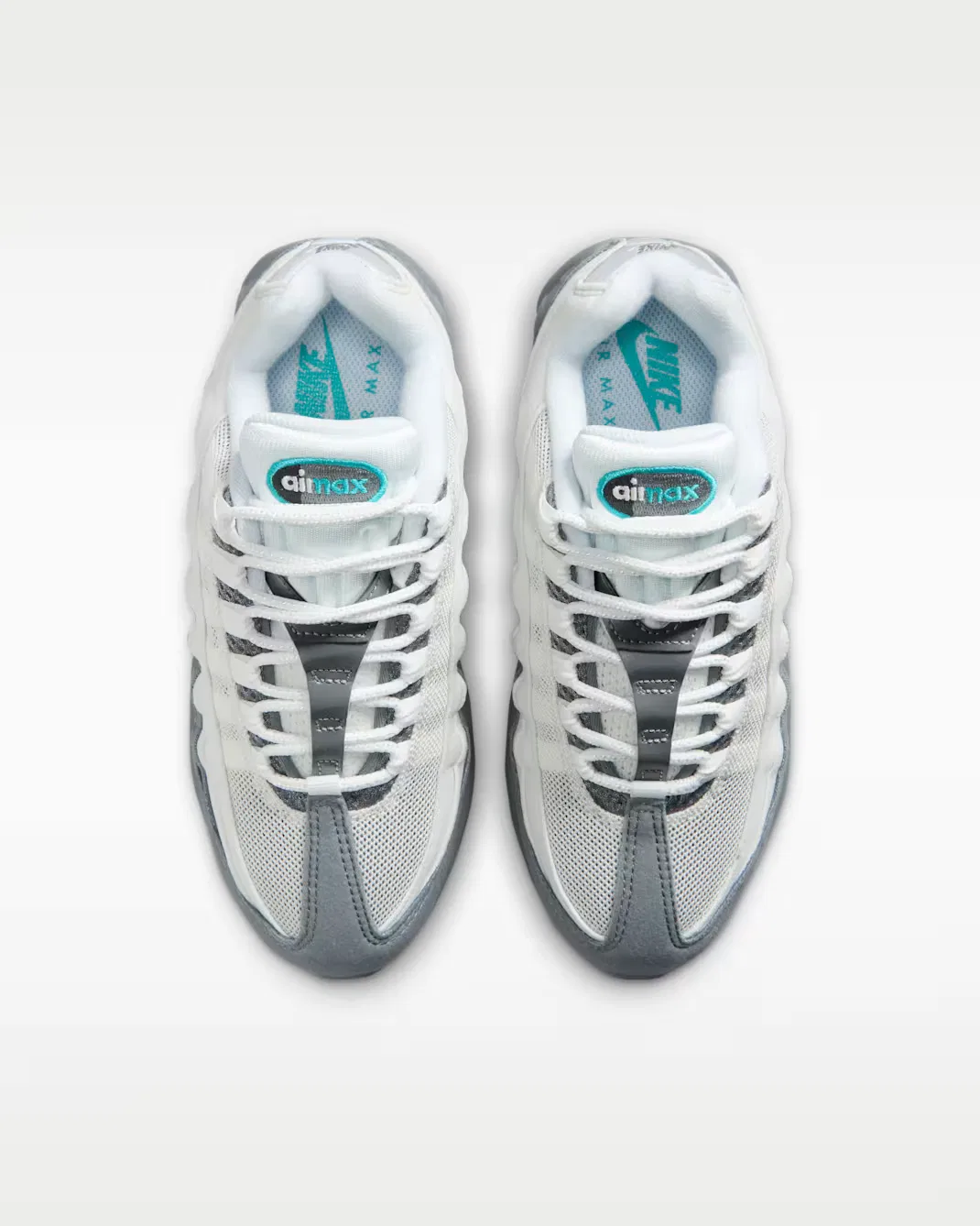 Кроссовки для детей постарше Nike Air Max 95 Big Bubble, Summit White/Smoke Grey/Dark Smoke Grey/Dusty Cactus — фото 4
