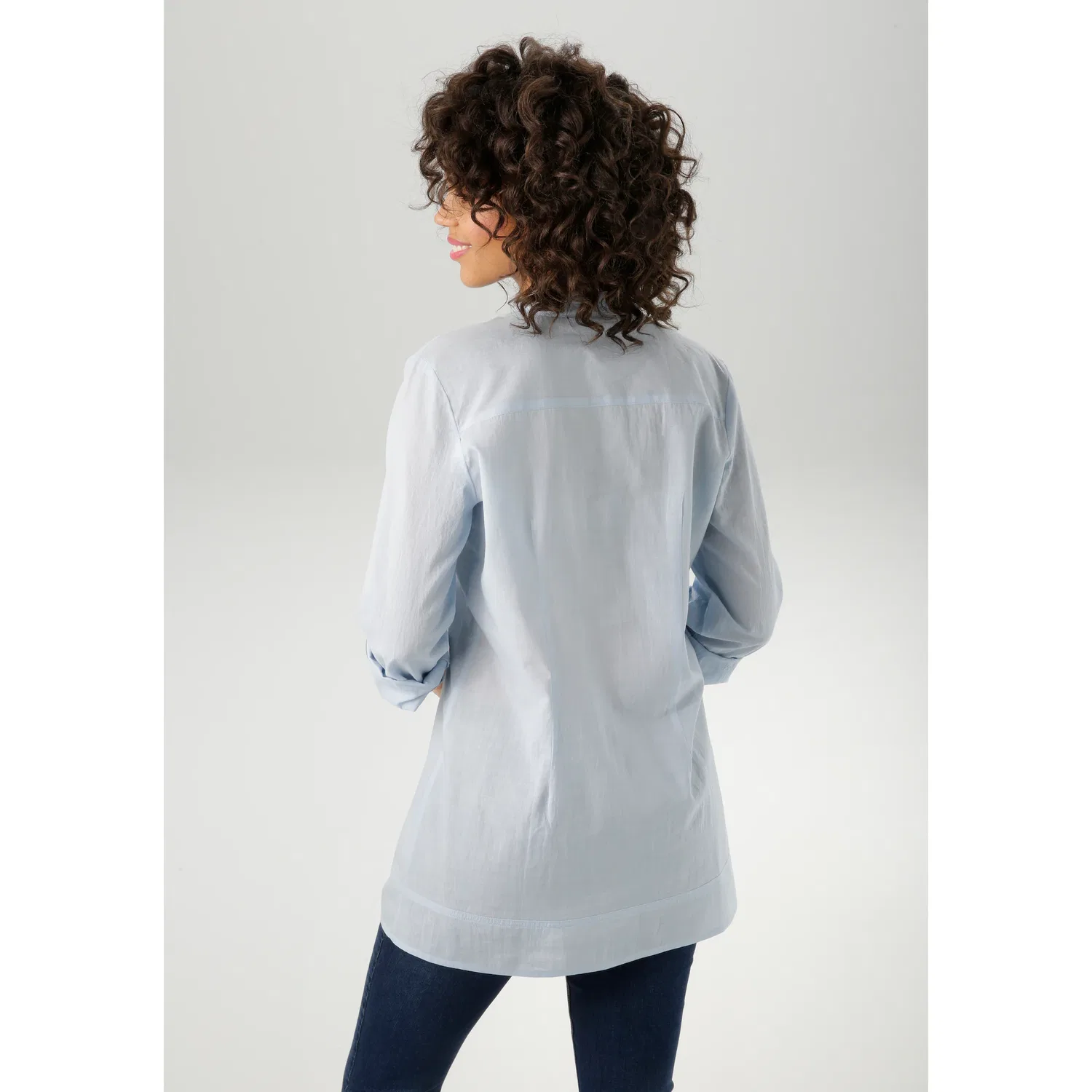 Женская блуза с декоративной отделкой Aniston CASUAL, Light Blue — фото 2