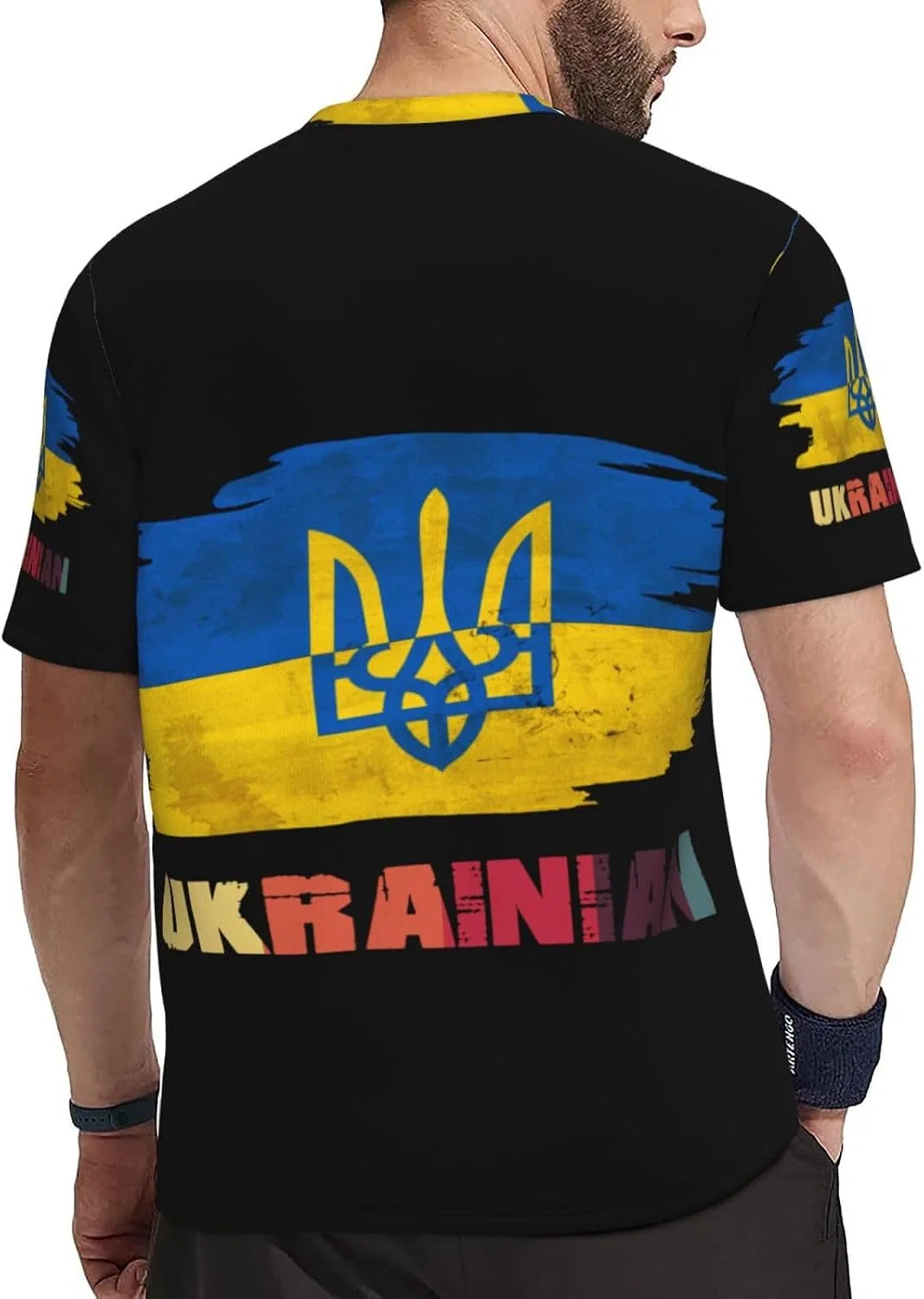 Мужская быстросохнущая футболка Regular Fit, Black — фото 4