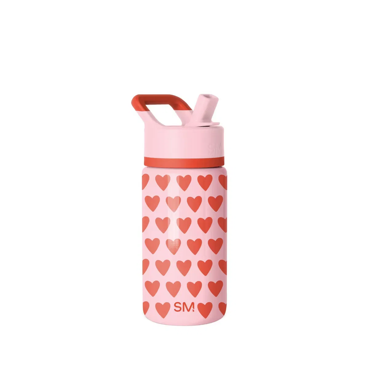 Детская бутылка для воды 0,4 л с трубочкой и вакуумной изоляцией Summit Simple Modern, Light Pink/Red