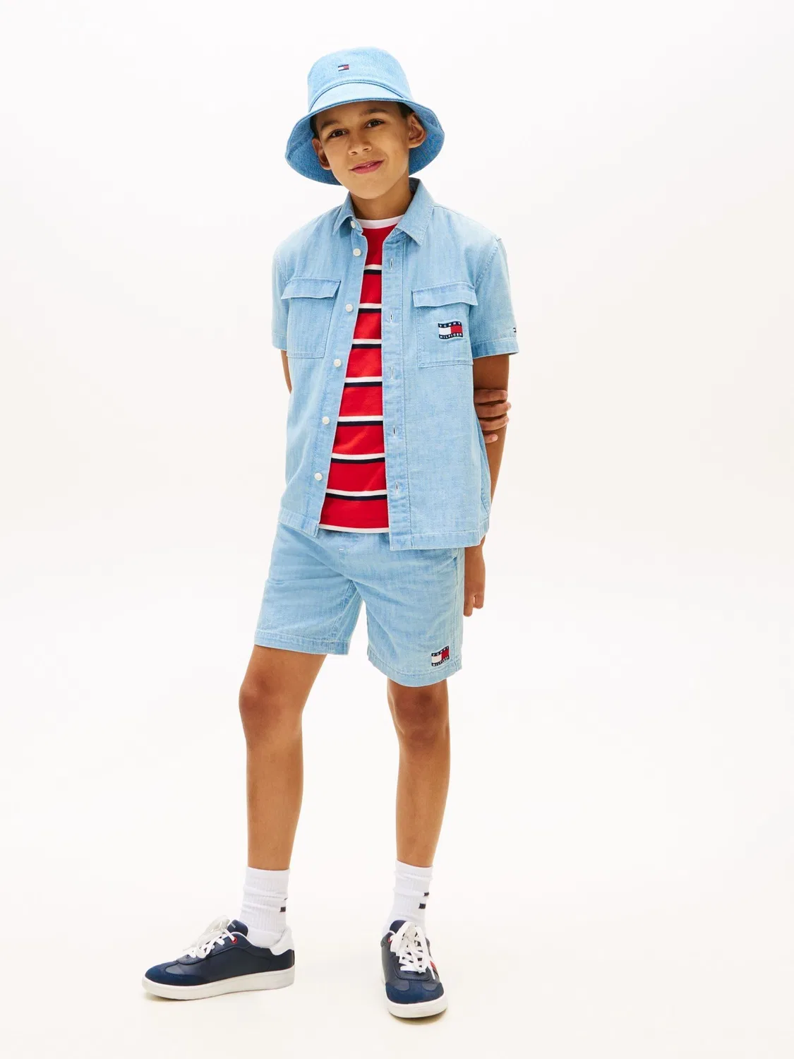 Рубашка джинсовая Tommy Hilfiger Wavy Flag, синий — фото 2