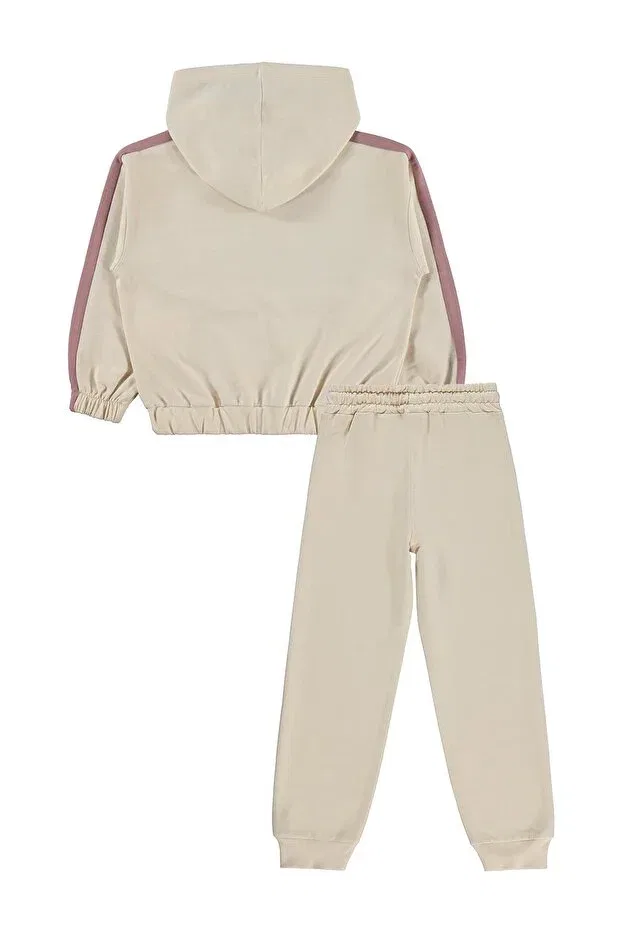 Детский спортивный комплект для девочек с капюшоном Civil Girls, Beige — фото 3