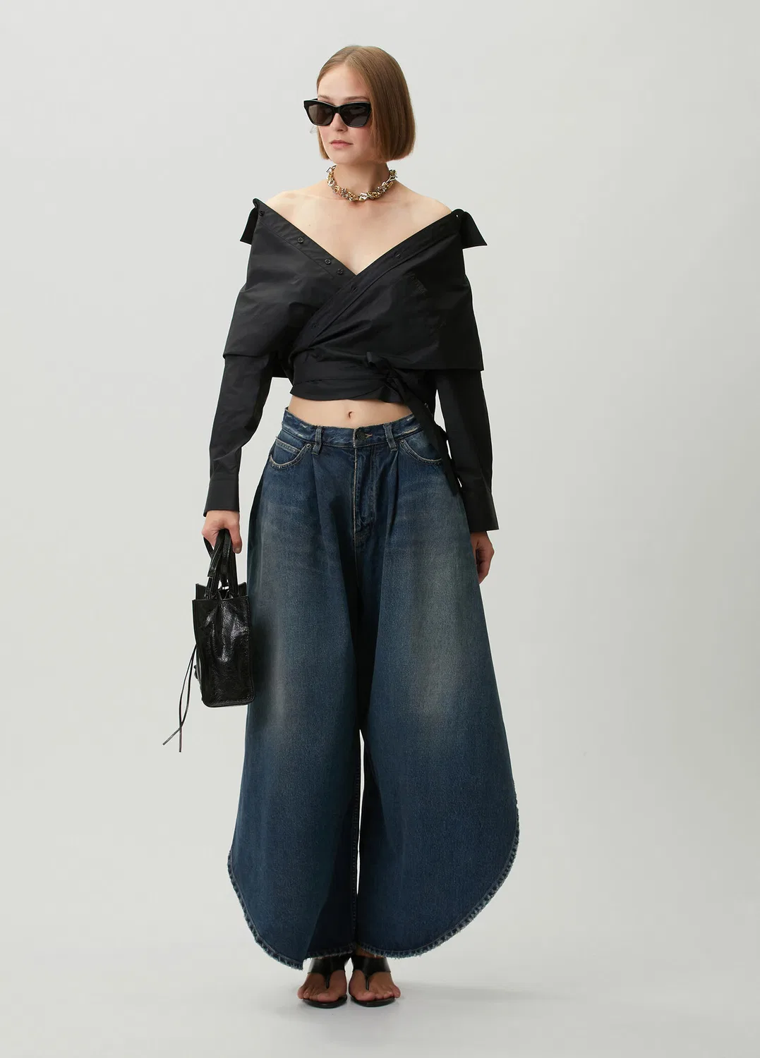Джинсы Balenciaga Tulipe, lacivert