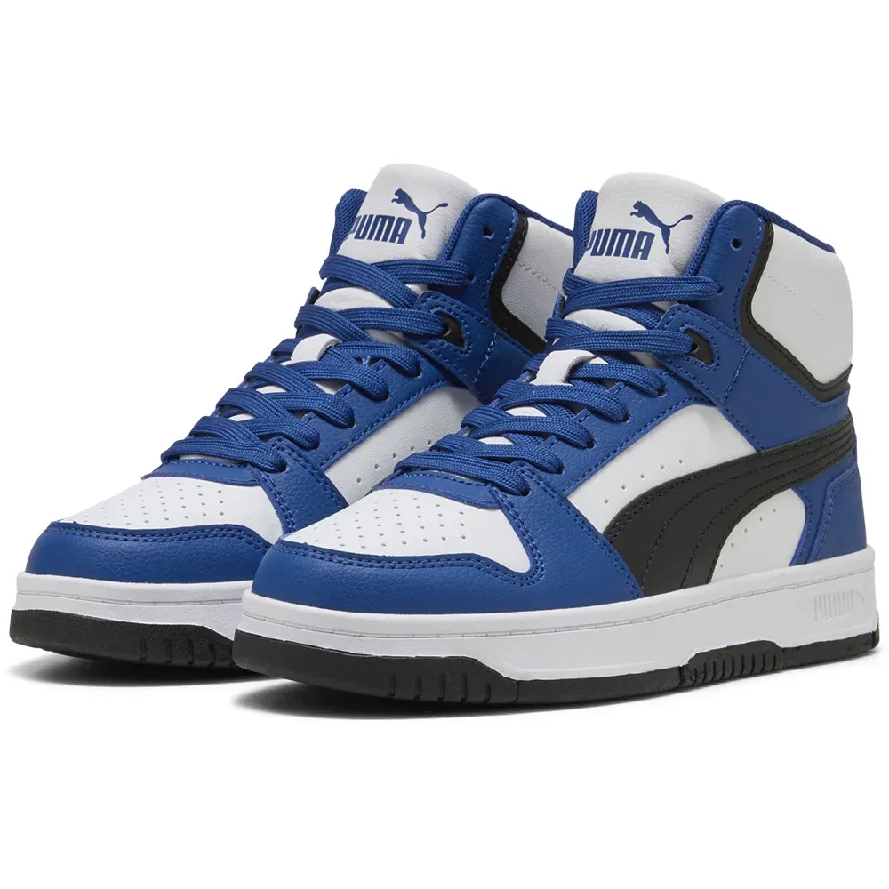 Детские кроссовки для девочек с высоким берцем Rebound Slam Mid Jr Puma, Blue — фото 2