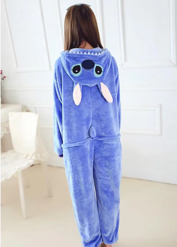 Боди-комбинезон с капюшоном с принтом персонажа Stitch Jolly, синий — фото 2