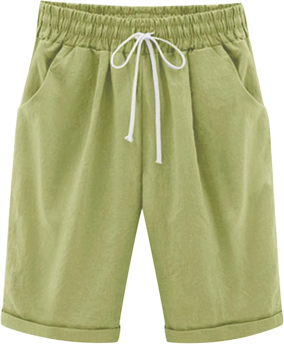 Женские бермуды широкие легкие LaceMade, Army Green — фото 4