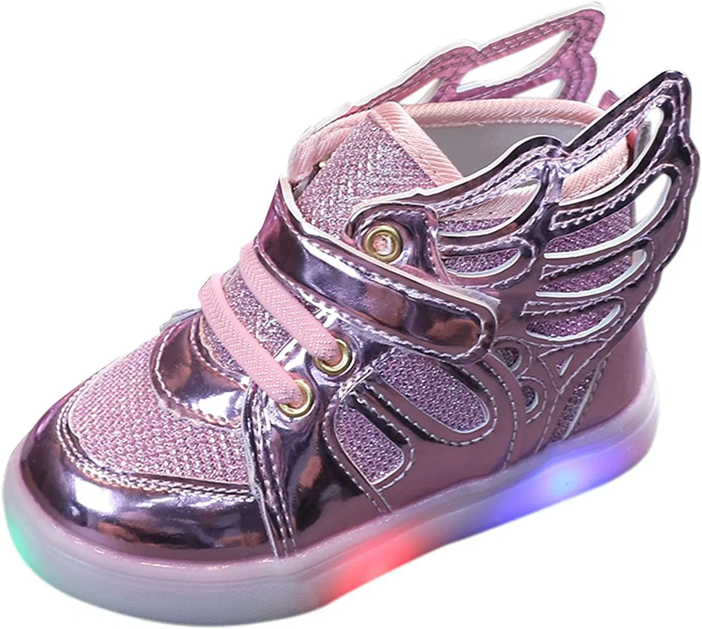 Детские кроссовки для девочек со светодиодной подсветкой, Pink