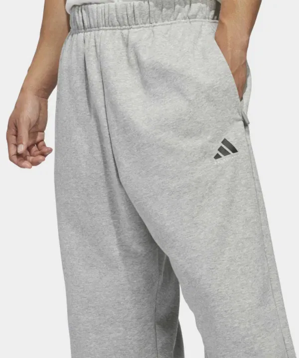 Баскетбольные флисовые джоггеры, Adidas, Medium Grey Heather — фото 3