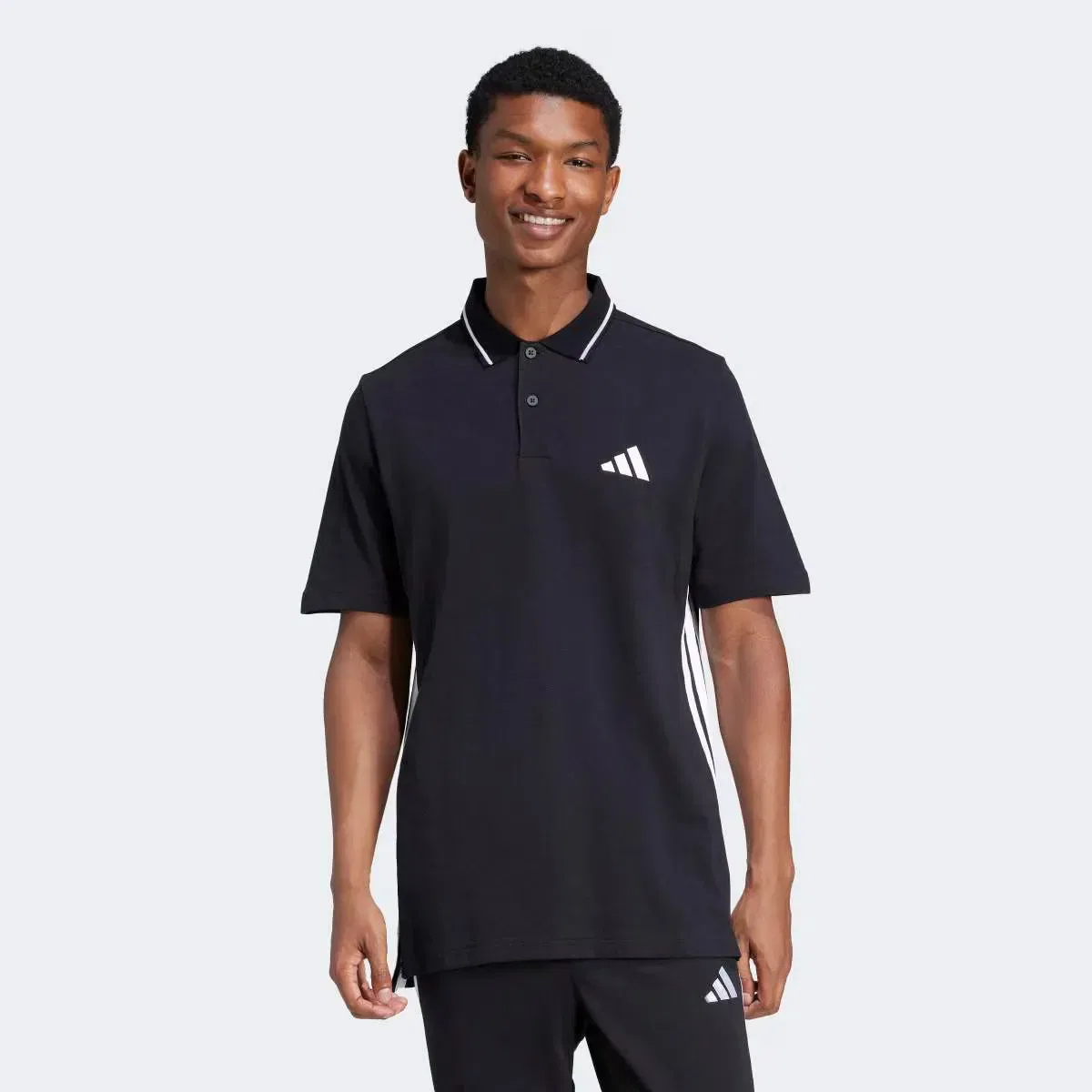 Мужская футболка поло из пике adidas, Negro