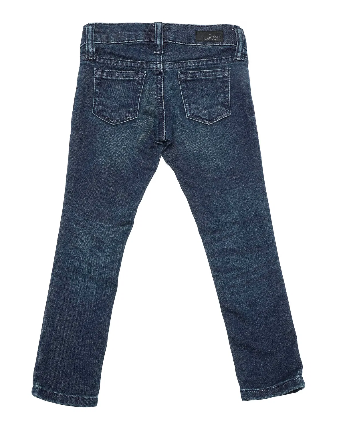 Детские джинсы для девочек с завышенной талией Aubrie Denim Legging Polo Ralph Lauren, синий — фото 2