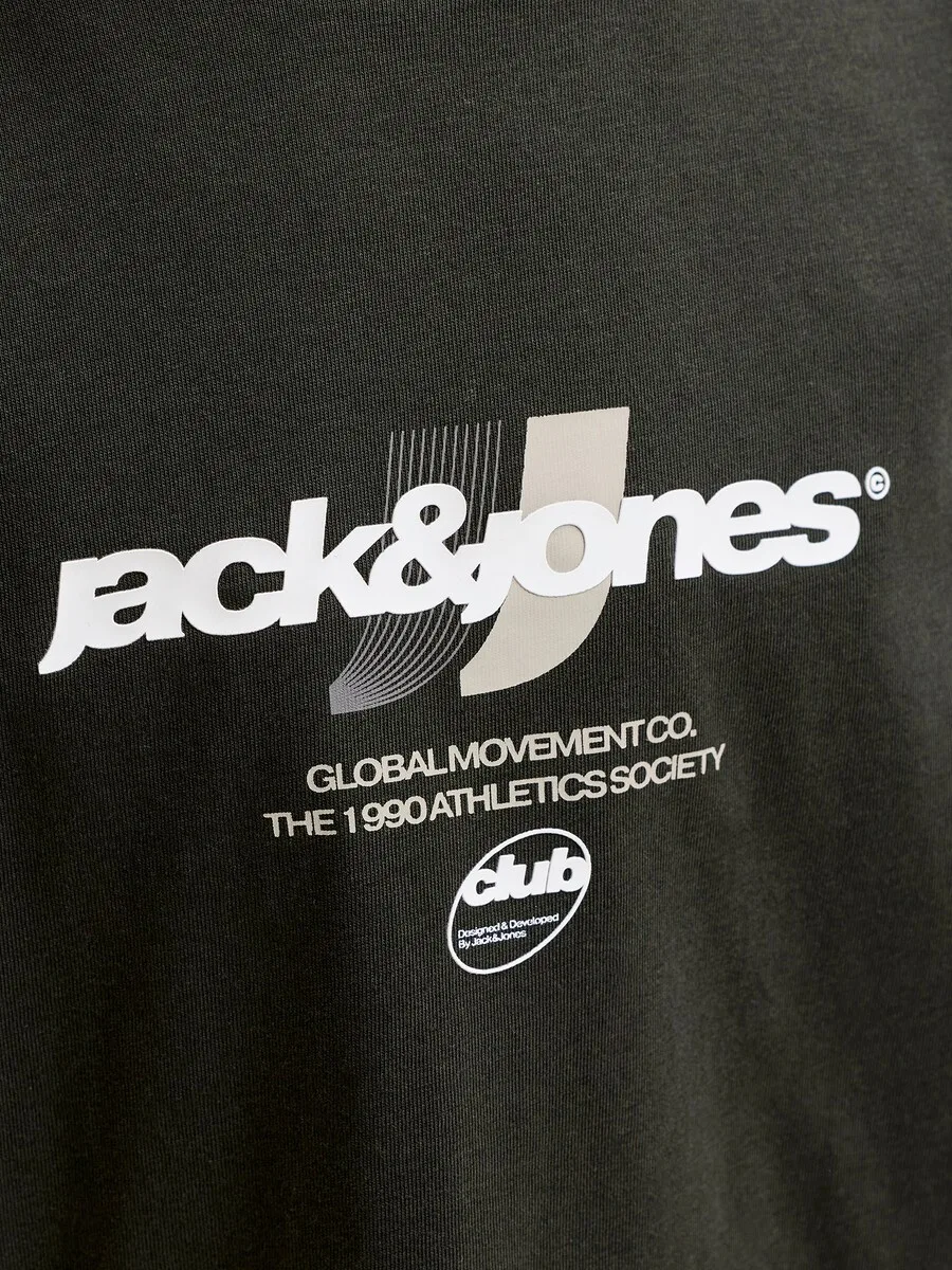 Детская футболка Jack & Jones Junior 'JCOCLUB' графитового цвета — фото 3