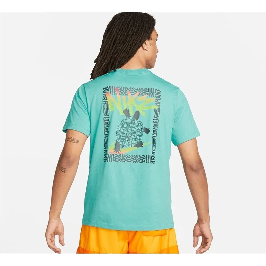 Футболка с коротким рукавом и принтом Turtles Graphic Nike, Зеленый — фото 4