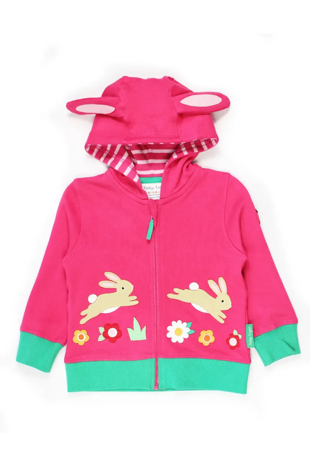 Детский худи с аппликацией Leaping Bunny Toby Tiger, Pink