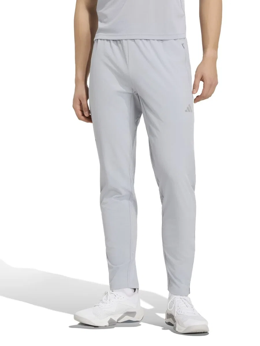 Спортивные брюки ADIDAS PERFORMANCE Slim fit 'TECH APP' светло-серого цвета — фото 2