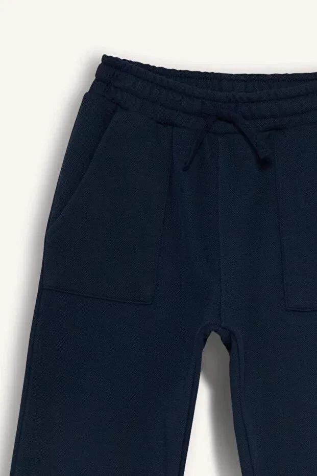 Детские спортивные штаны для мальчиков на резинке Defacto, Navy Blue-Nv256 — фото 3