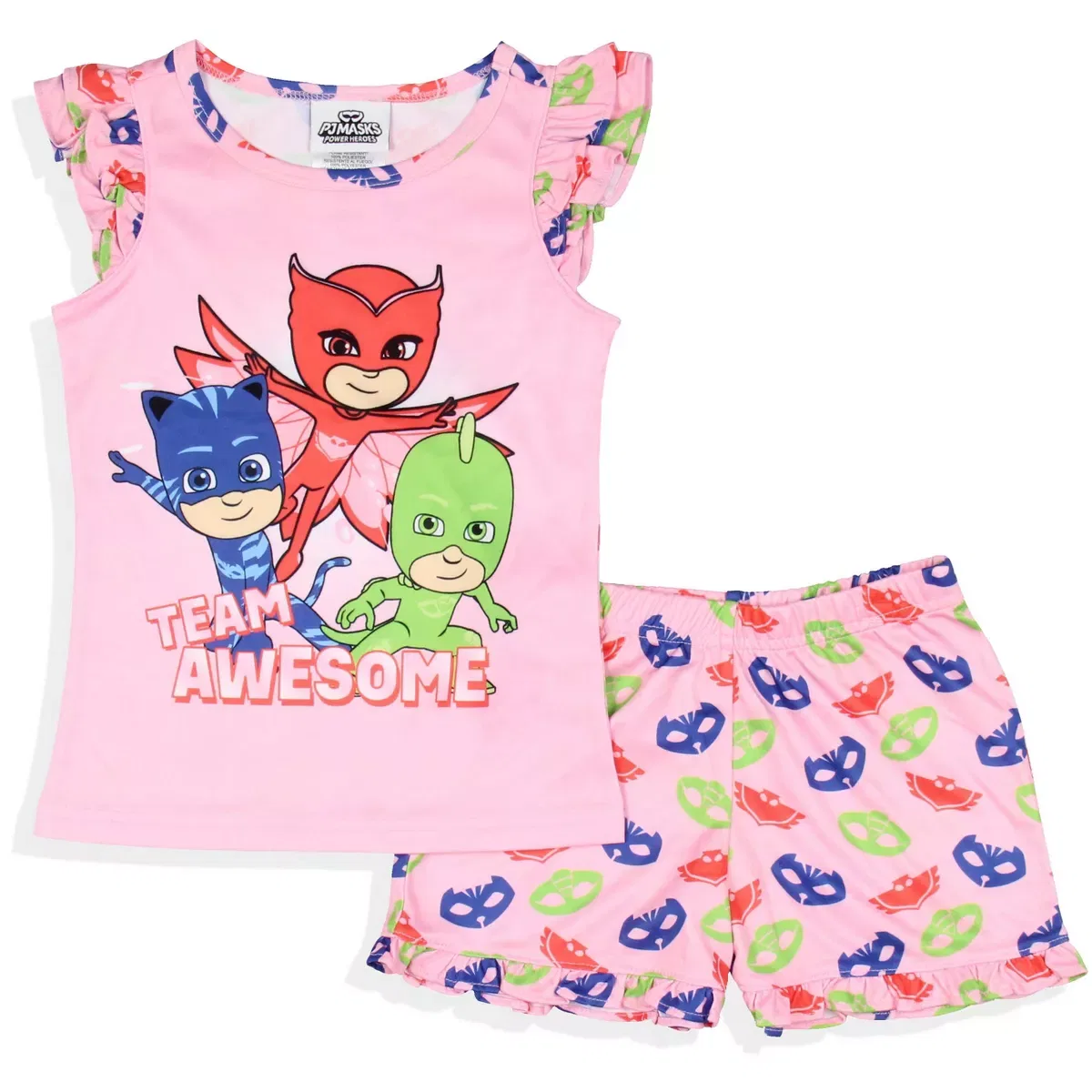 Детская пижама для девочек с коротким рукавом PJ Masks, Pink — фото 2