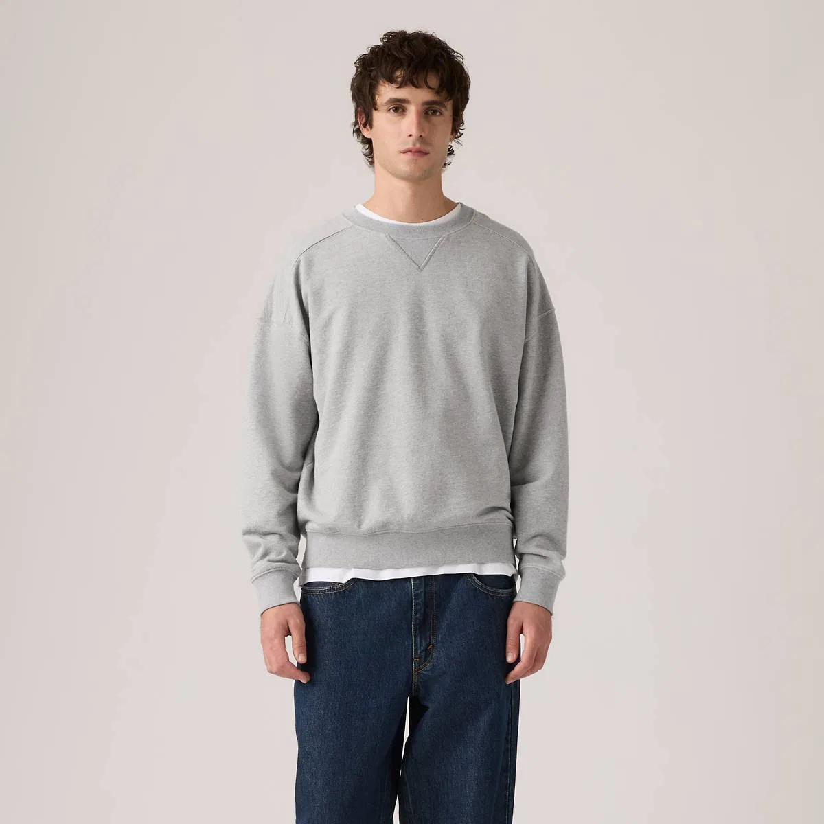 Свитшот Delaney с круглым вырезом Levi's, Mid Tone Grey Heather - Grey — фото 3