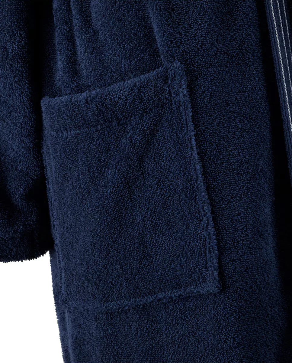Халат из хлопка, 400 Gr/m2 Edge, Hugo Boss, синий — фото 4