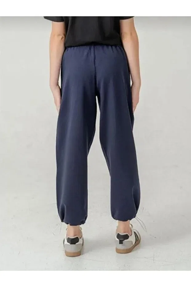Детские спортивные штаны для девочек с принтом Aykidsclup, Navy Blue — фото 4