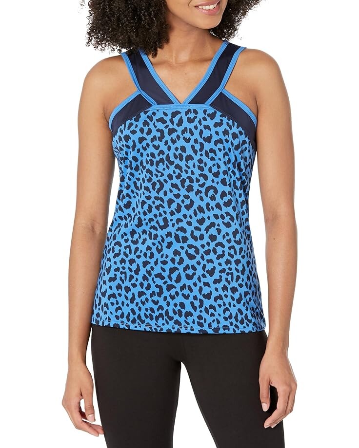 

Майка Tail Activewear Giza Full Back Tennis Tank, цвет Ditsy Leopard