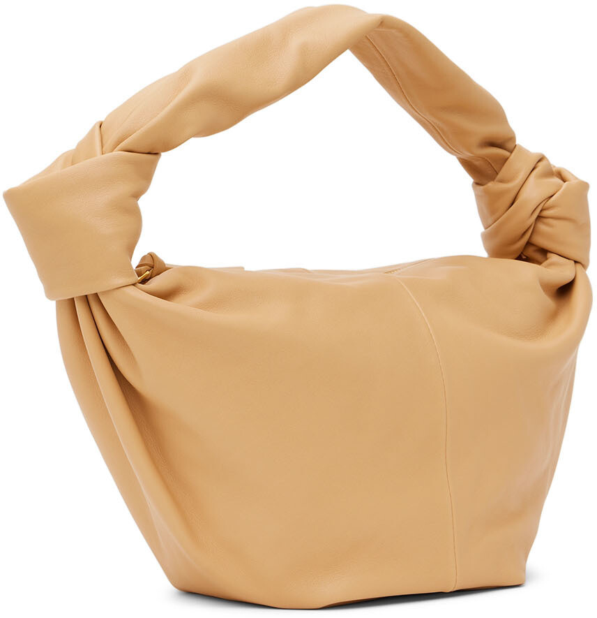Бежевая сумка с двойной ручкой сверху Bottega Veneta — фото 2