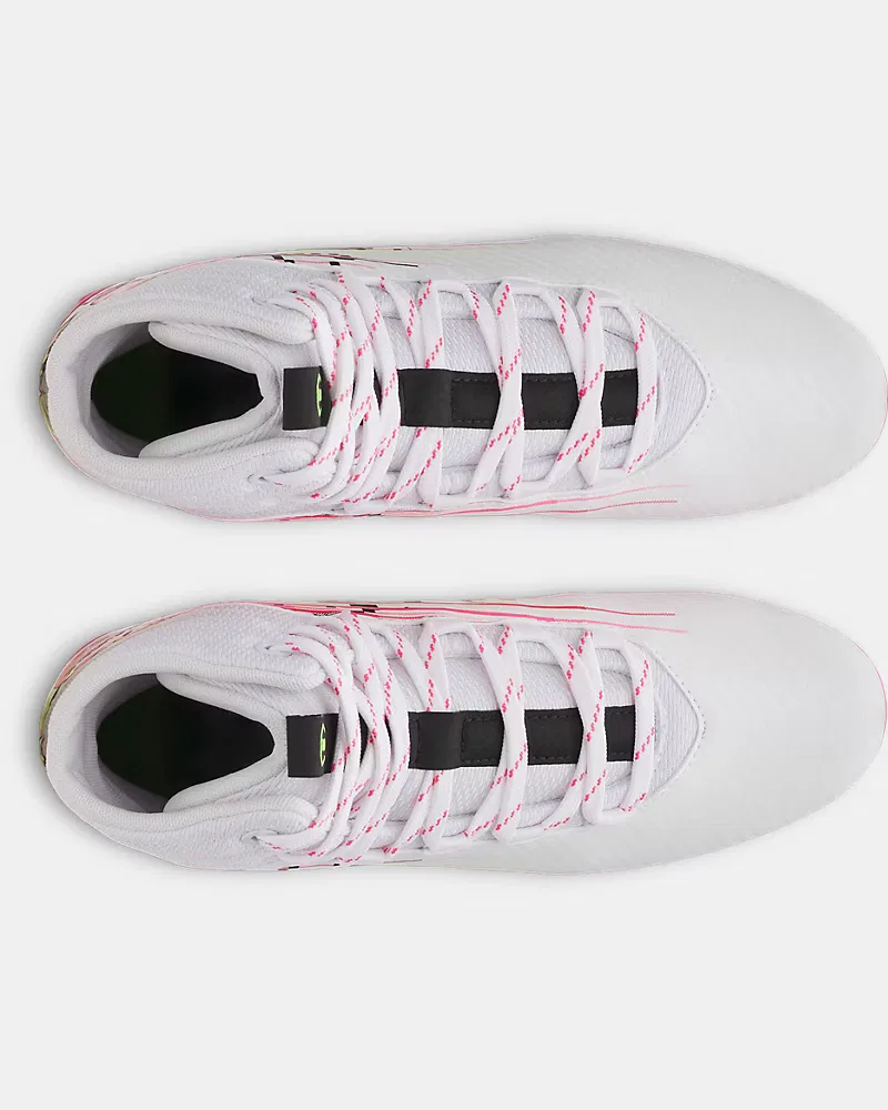 Детские шиповки для лакросса с поддержкой голеностопа UA Highlight Jr. LE UnderArmour, White — фото 3