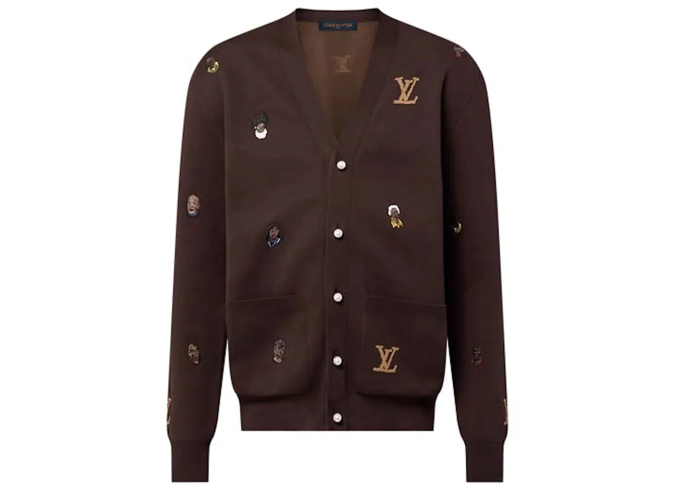 Мужской кардиган с вышивкой Cardigan Henry Taylor Louis Vuitton, Ebony