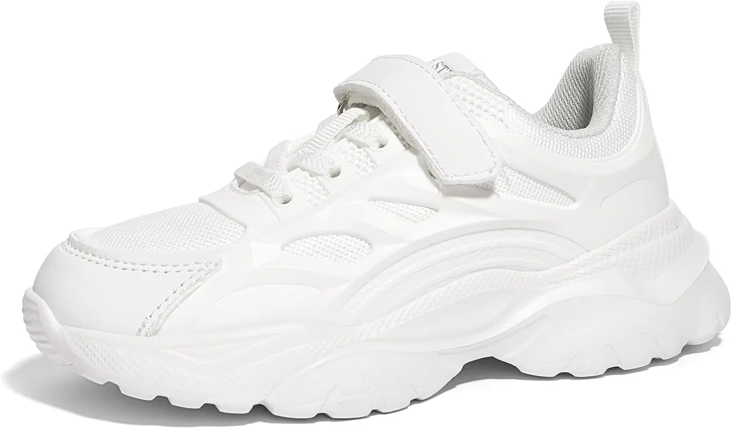 Детские кроссовки с липучкой LUCKY STEP, All White
