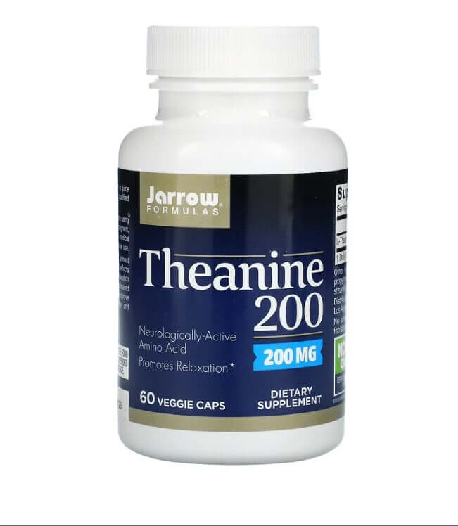 

Теанин 200, 200 мг, 60 вегетарианских капсул, Jarrow Formulas