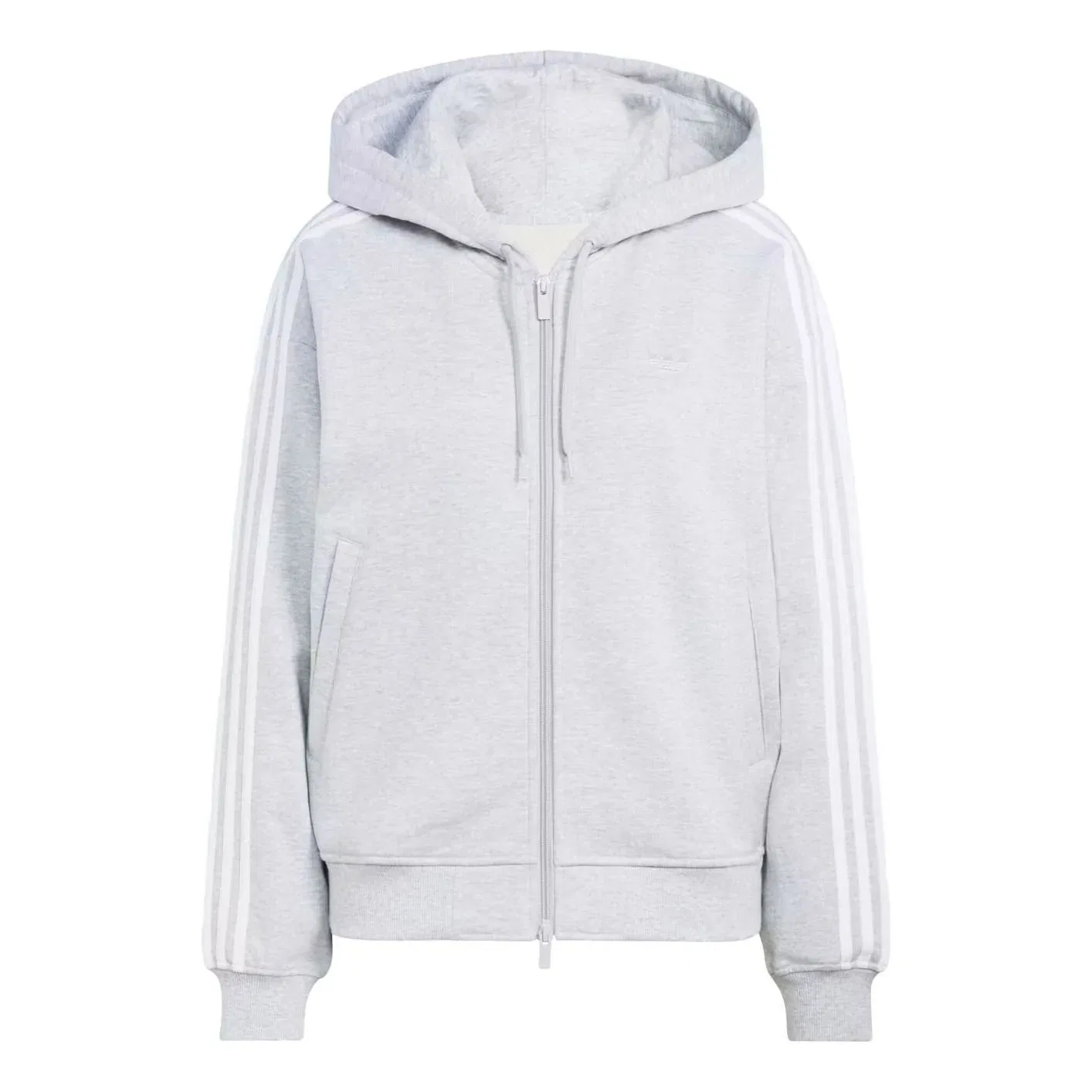 Мужское худи Oversized Zip-Up Hoodie Asia Sizing 'Light Grey Heather' adidas, Light Grey Heather