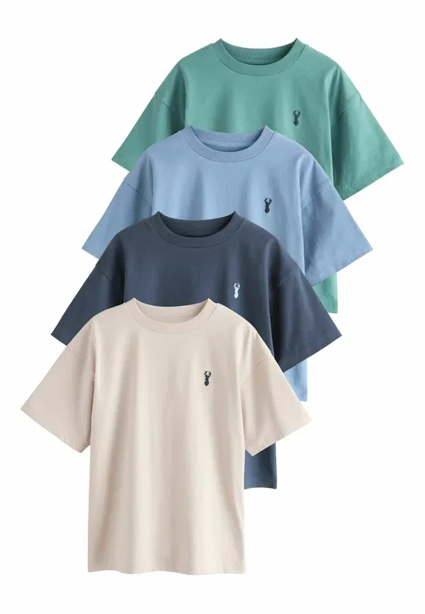 Футболка хлопковая Basic T-shirt Next, Mineral Green, синий/зеленый