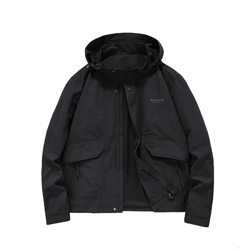 Детское пальто с капюшоном длинным рукавом Red Bean, Black